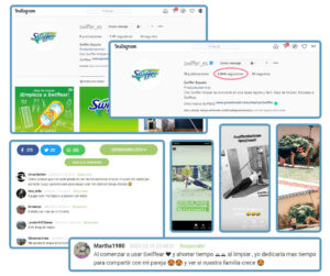 Contenido generado por los consumidores que se sumaron al desafío Swiffer en la campaña de lead generation